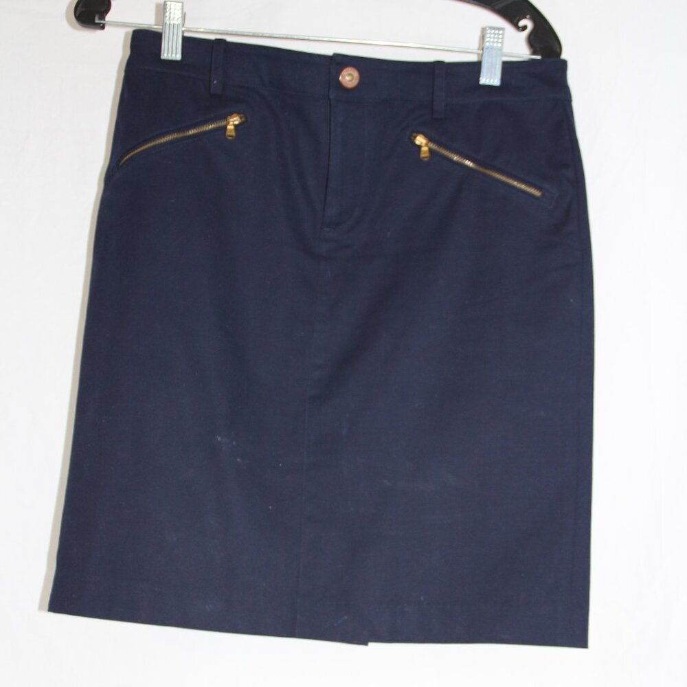 Lauren Ralph Lauren Women's Size 4 Pencil Skirt Navy Blue Career Pockets